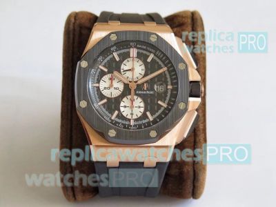 JF Audemars Piguet Royal Oak Offshore Replica Watch 26400 Black Chronograph 44mm